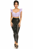 Lavish Lavender Eyelet Underwire Bustier Top w/Removable Ruffle Sleeves - LV-1252-S - Love it Curvy