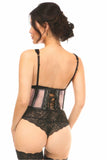 Lavish Lt Pink Fishnet Underwire Open Cup Waist Cincher - LV-1296-S - Love it Curvy