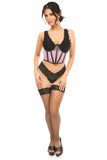 Lavish Lt Purple Fishnet Underwire Open Cup Waist Cincher - LV-1297-S - Love it Curvy