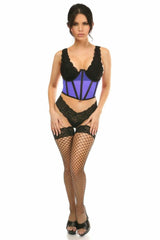 Lavish Neon Blue Mesh Open Cup Waist Cincher - LV-1579-S - Love it Curvy