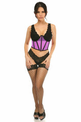 Lavish Neon Purple Mesh Open Cup Waist Cincher - LV-1580-S - Love it Curvy