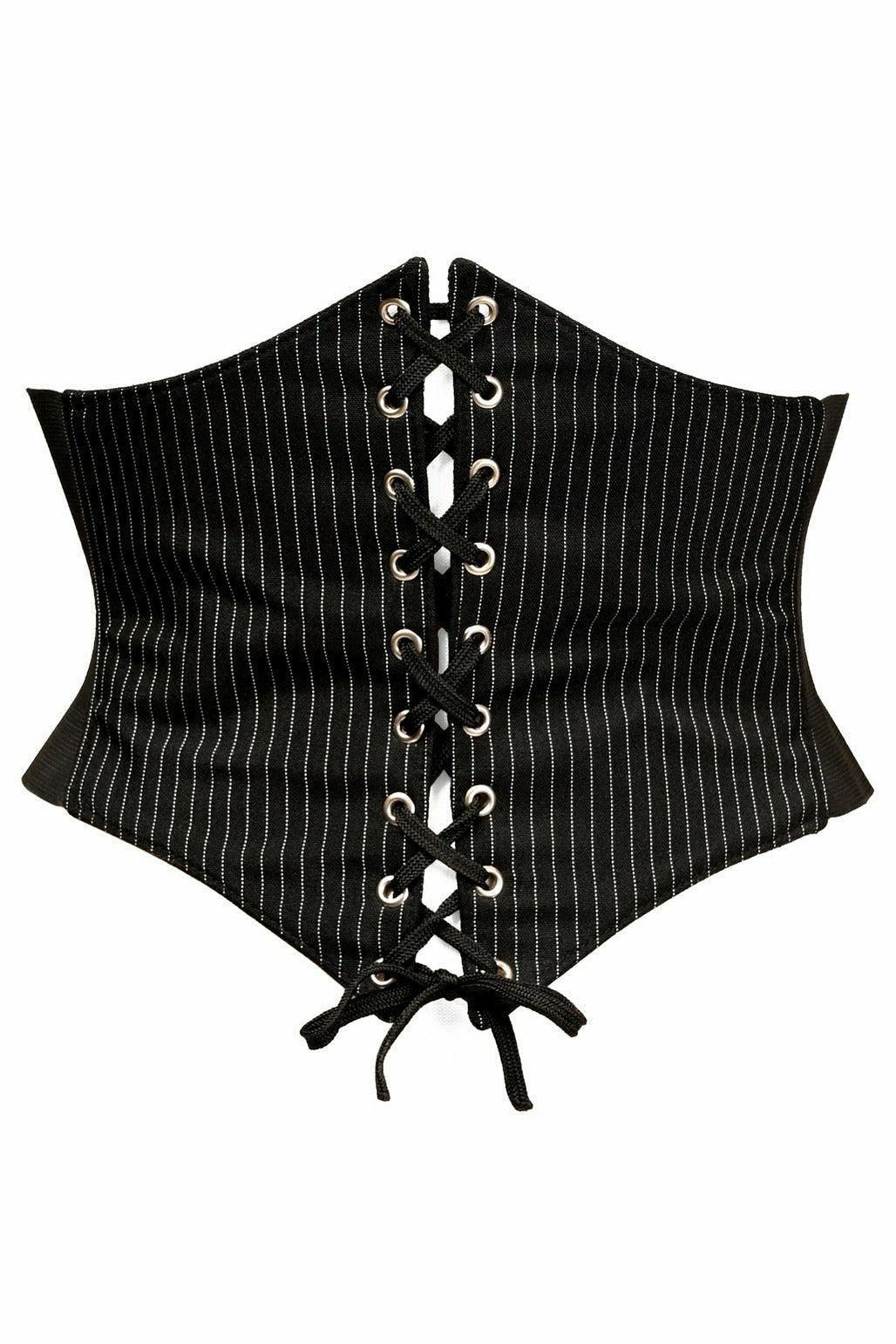 Lavish Pinstripe Corset Belt Cincher - LV-1448-S - Love it Curvy