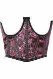 Lavish Purple & Black Skull Satin Open Cup Waist Cincher - LV-1360-S - Love it Curvy