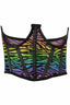 Lavish Rainbow Animal Print Mesh Open Cup Waist Cincher - Love it Curvy