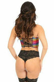 Lavish Rainbow Glitter Short Bustier Top - LV-741-S - Love it Curvy