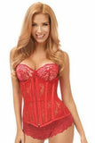 Lavish Red Sheer Lace Under Bust Corset - LV-360-S - Love it Curvy