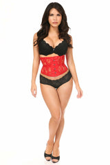 Lavish Red Sheer Lace Waist Cincher Corset - LV-539-S - Love it Curvy