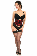 Lavish Red w/Black Lace Overlay Mini Cincher - LV-800-S - Love it Curvy