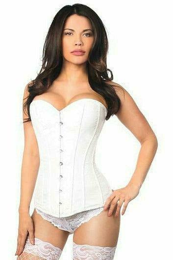 Lavish White Brocade Corset - LV-181-S - Love it Curvy