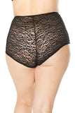 Leopard Print Mesh High Waist Silhouette Booty Shorts (21136) - 21136-BLK-OS - Love it Curvy