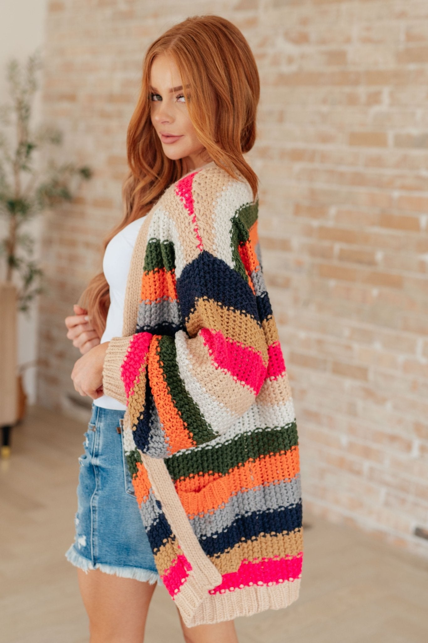 Life in Technicolor Knit Cardigan - AS7909-01 - Love it Curvy