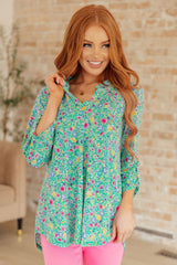 Lizzy Top in Emerald Floral - AS7916-01 - Love it Curvy