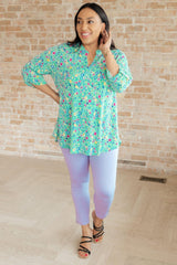 Lizzy Top in Emerald Floral - AS7916-01 - Love it Curvy