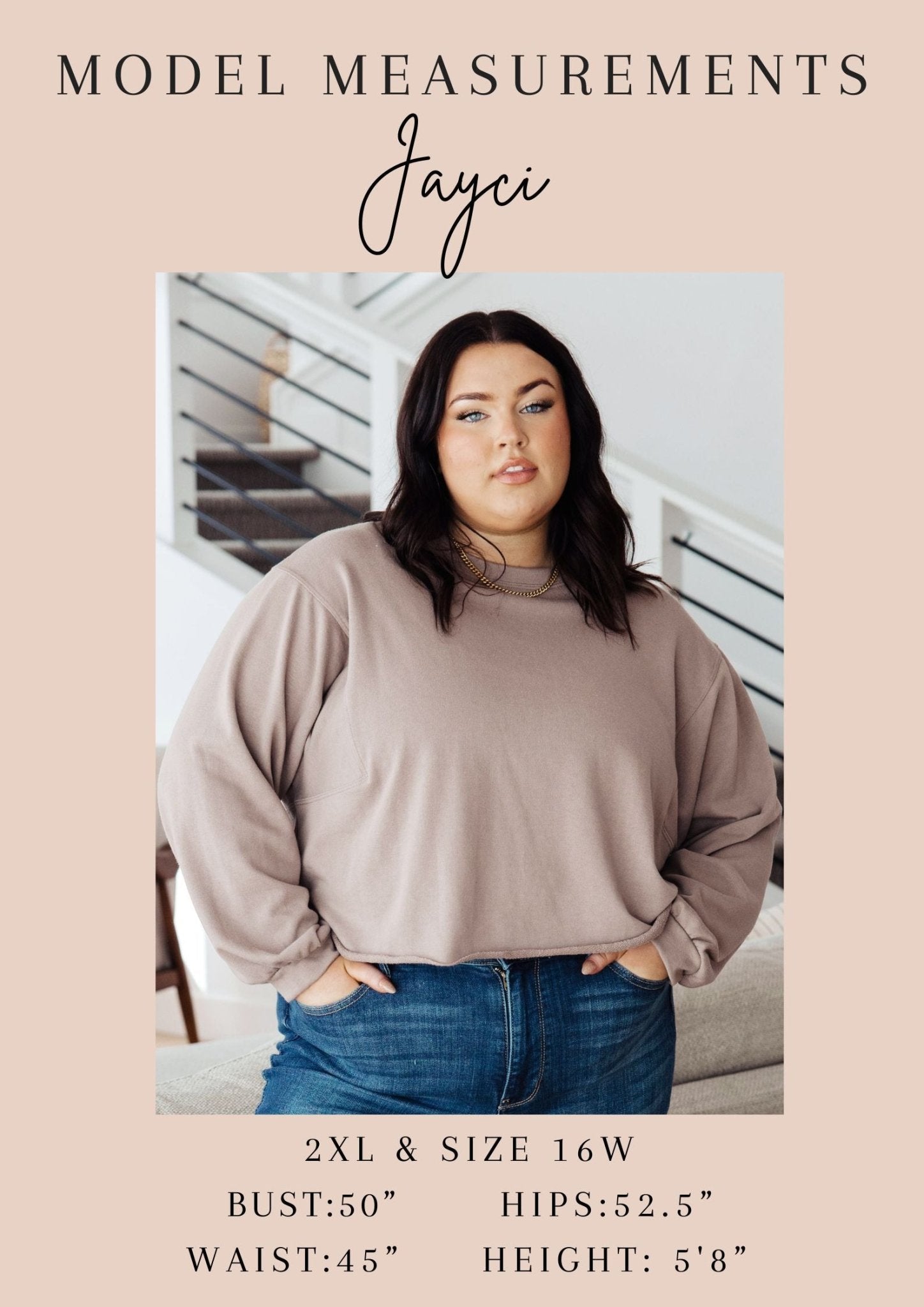 Lounge A Lot Cut Off Sweatshirt in Mocha - AS6993-01 - Love it Curvy