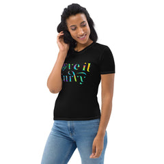 Love is Love it Women's T-shirt (Black) - 6069895_8887 - Love it Curvy