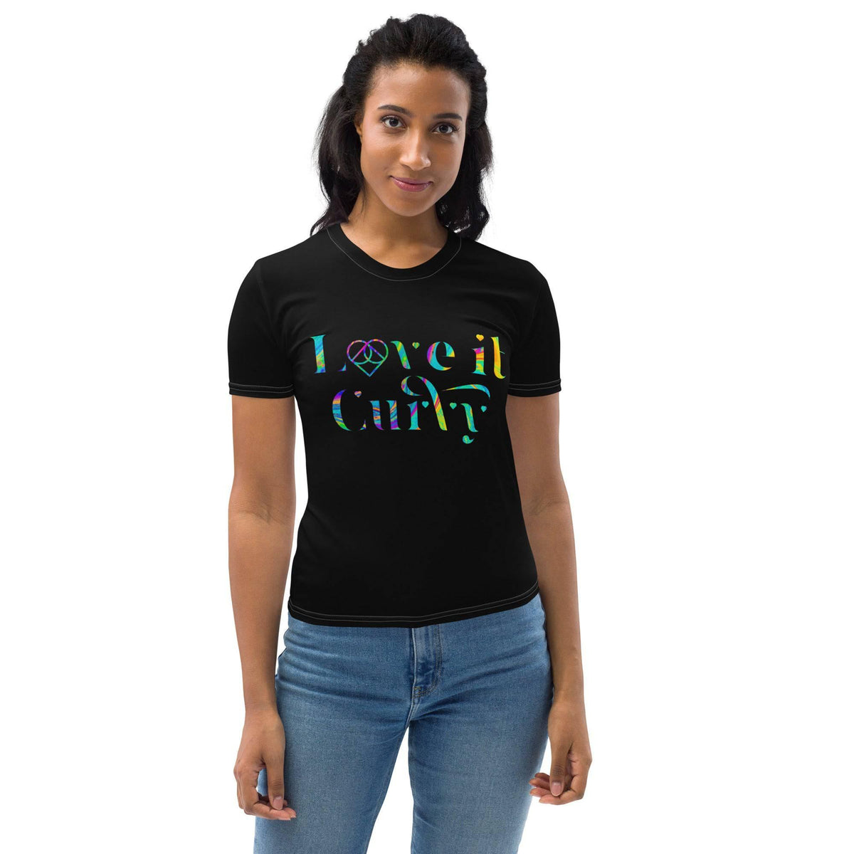 Love is Love it Women's T-shirt (Black) - 6069895_8887 - Love it Curvy