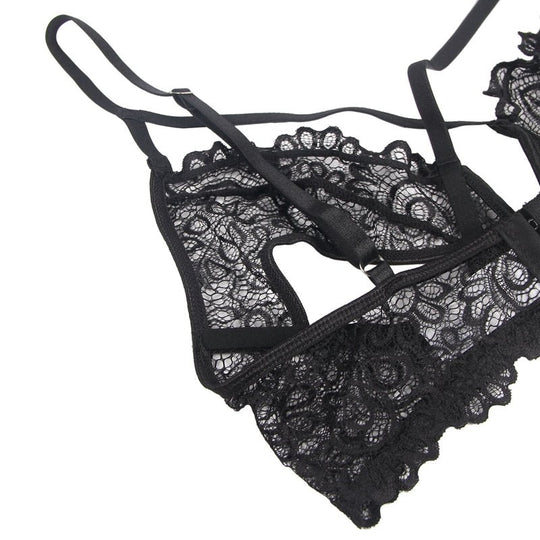 Love It Curvy: Charm Sexy Lace Underwire Lingerie Set Sheer Bra and Panty Comfort Underwear - Love it Curvy