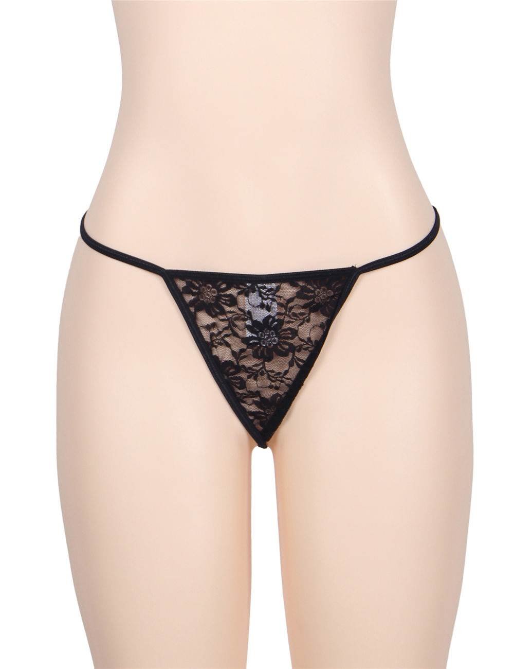 Love It Curvy: Delicate Floral Lace G-String - P5018-1460-LOV - Love it Curvy