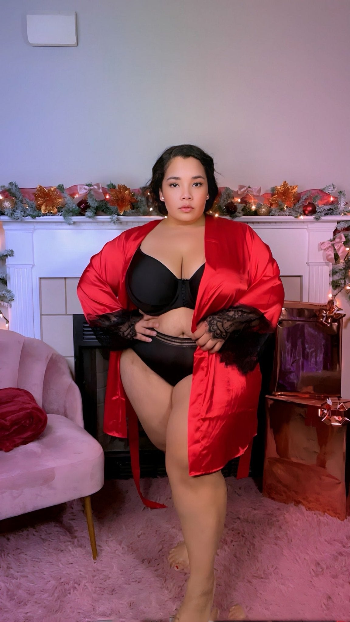 Love It Curvy: High Quality Elegant Sleepwear Robe Lingerie Sets - R80962-11117 - Love it Curvy