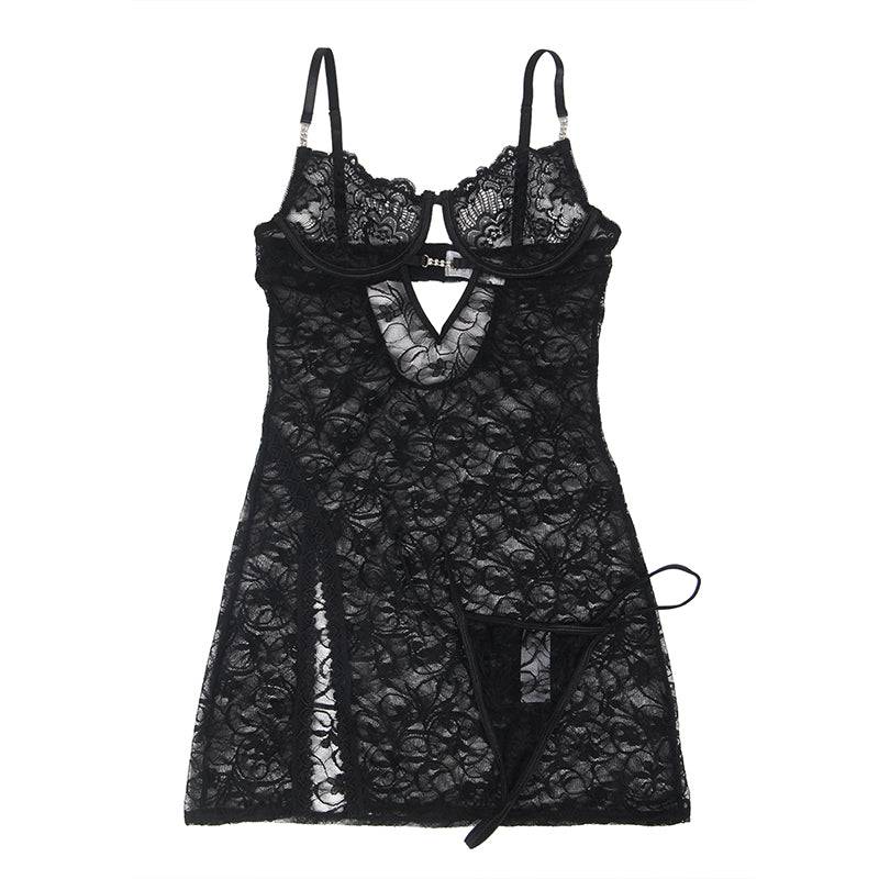 Love It Curvy: Lace With Underwire Adjustable Straps Babydoll - R81172-2 - Love it Curvy