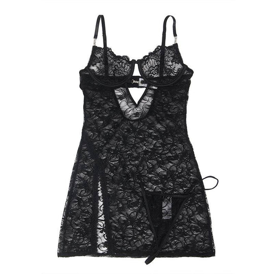 Love It Curvy: Lace With Underwire Adjustable Straps Babydoll - Love it Curvy