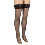 Love It Curvy: Plus Size Lace Top Sheer Thigh High Stockings - H2156-11132 - Love it Curvy