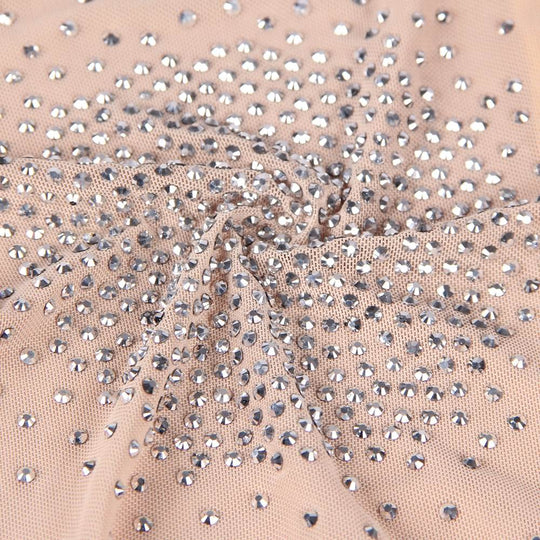 Love It Curvy: Plus Size Long Sleeve Mesh Rhinestone Sexy Women Transparent Teddy - Love it Curvy