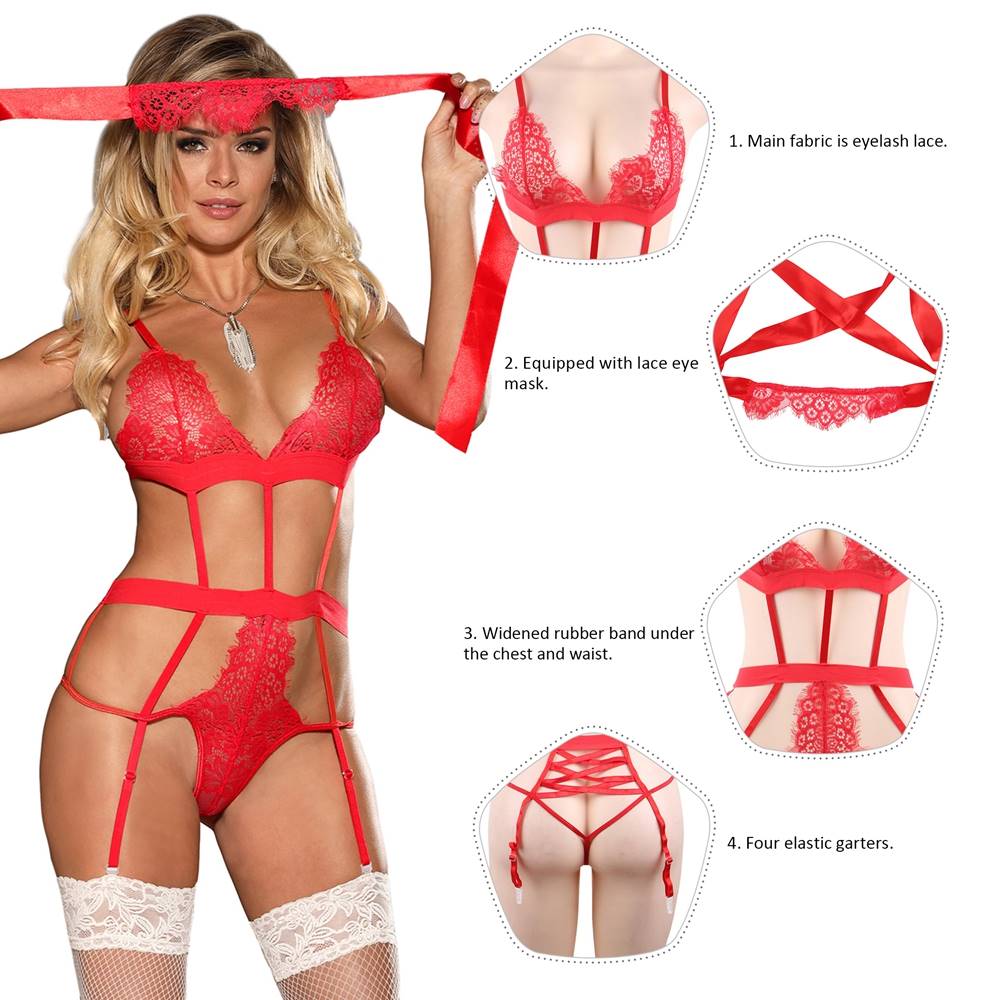Love It Curvy: Plus Size Love Affair Red Lace Teddy - R80559-3P - Love it Curvy