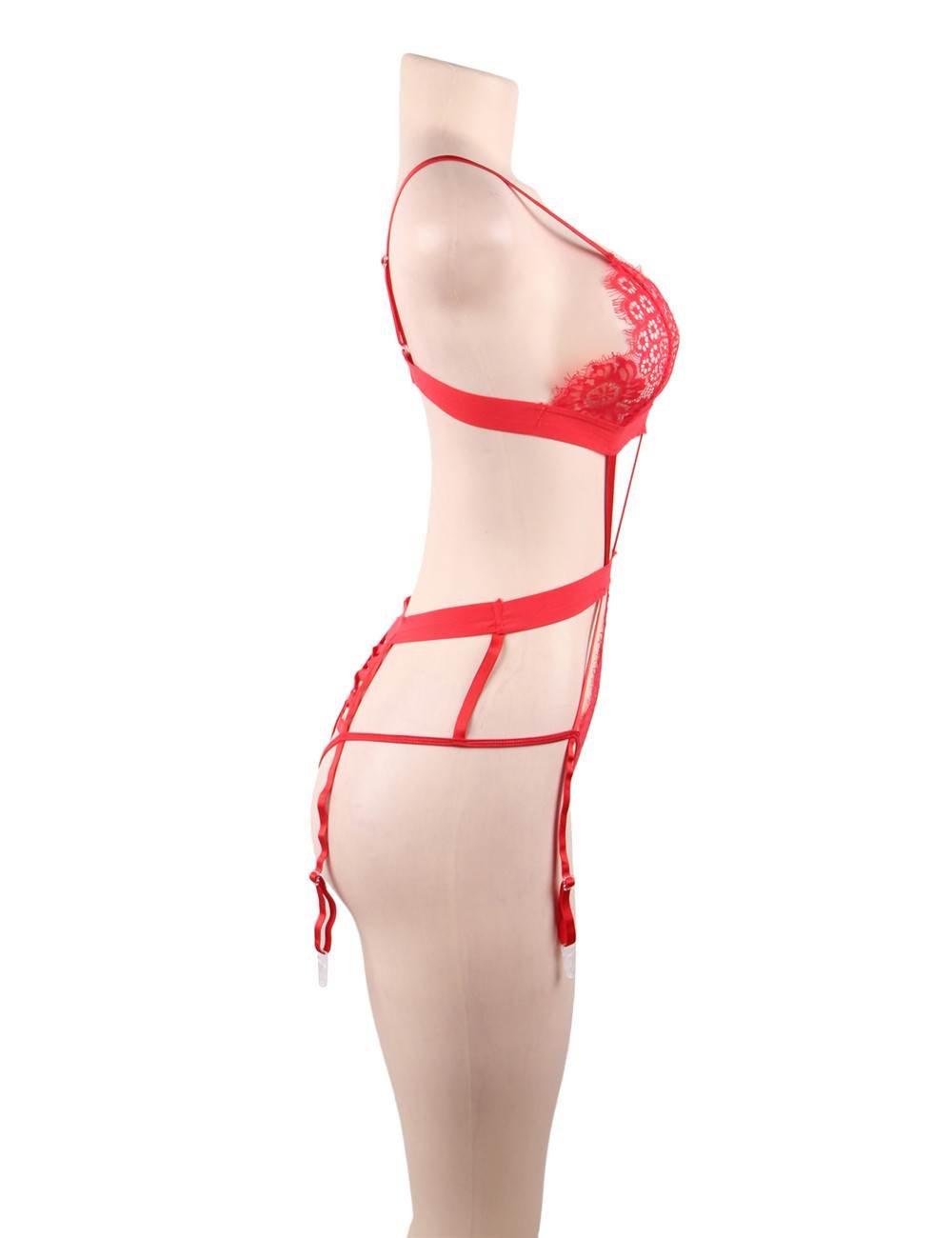 Love It Curvy: Plus Size Love Affair Red Lace Teddy - R80559-3P - Love it Curvy
