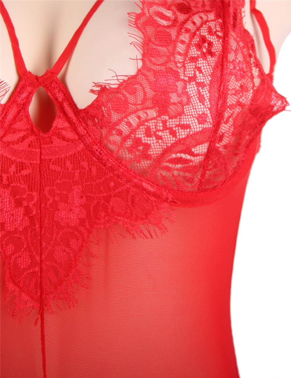 Love It Curvy: Queen Size Eyelash Lace Teddy Lingerie - R80266-3P - Love it Curvy