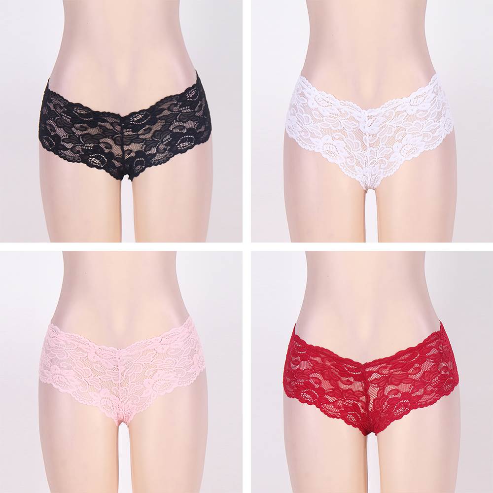 Love It Curvy: Sexy Floral Lace Panty 4 in 1 Box - FP50591113 - Love it Curvy