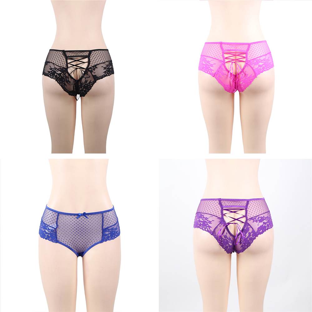 Love It Curvy: Sexy High Waist Lace Strappy Panty 4in1 Box - FP51521113 - Love it Curvy
