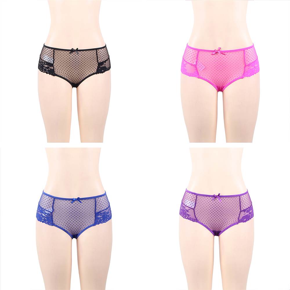 Love It Curvy: Sexy High Waist Lace Strappy Panty 4in1 Box - FP51521113 - Love it Curvy