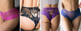 Love It Curvy: Sexy High Waist Lace Strappy Panty 4in1 Box - FP51521113 - Love it Curvy