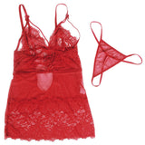 Love It Curvy: Sexy Lace Tight Adjustable Shoulder Straps Wine Red Babydoll - R81145-2P-1451-LOV - Love it Curvy
