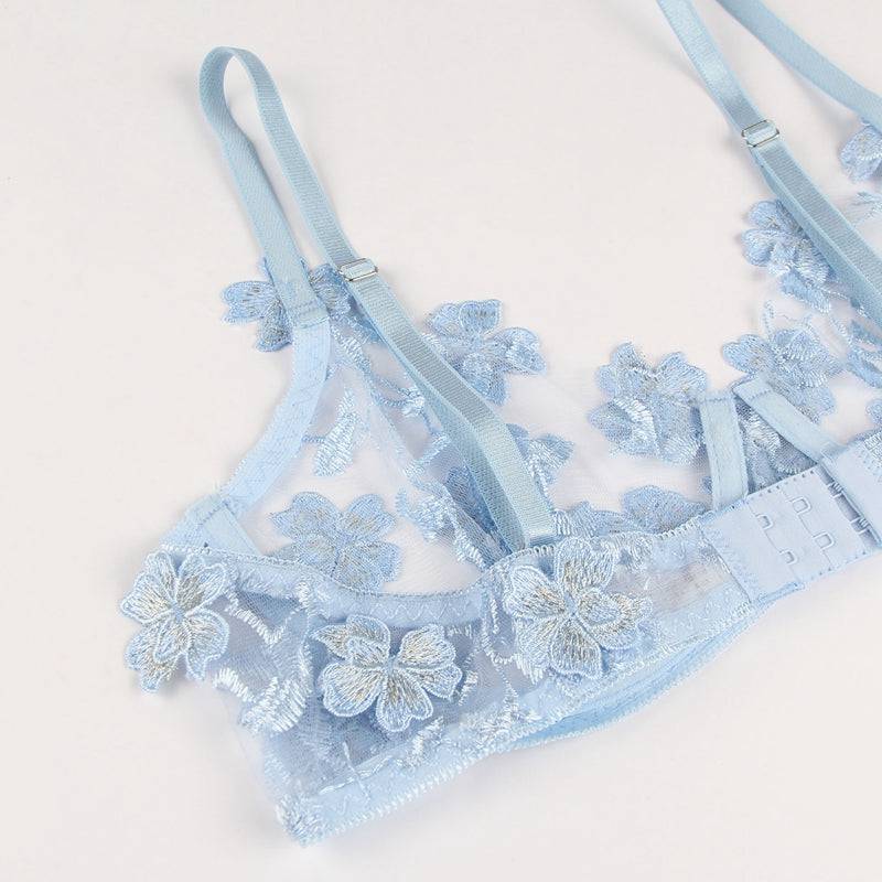 Love It Curvy: Sexy Lingerie Set For Women Plus Size Sheer Lace Bra Set - R80998-1P1119 - Love it Curvy