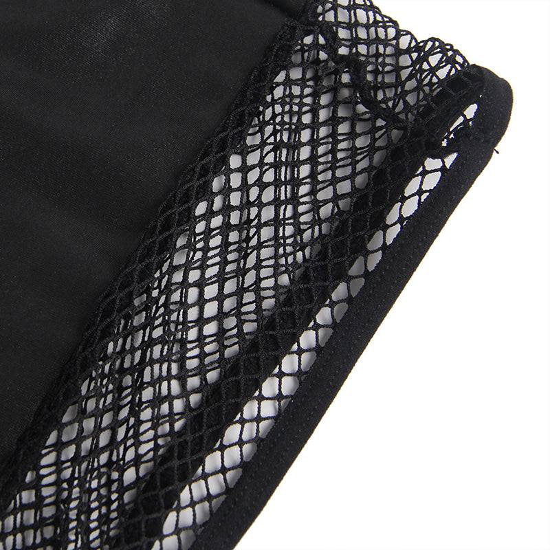 Love It Curvy: Sexy Solid Black Color Halter Leather Lingerie Dress - R81062P-3 - Love it Curvy