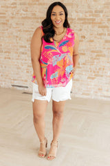 Love Me Like You Do Floral Sleeveless Blouse - AS7880-01 - Love it Curvy