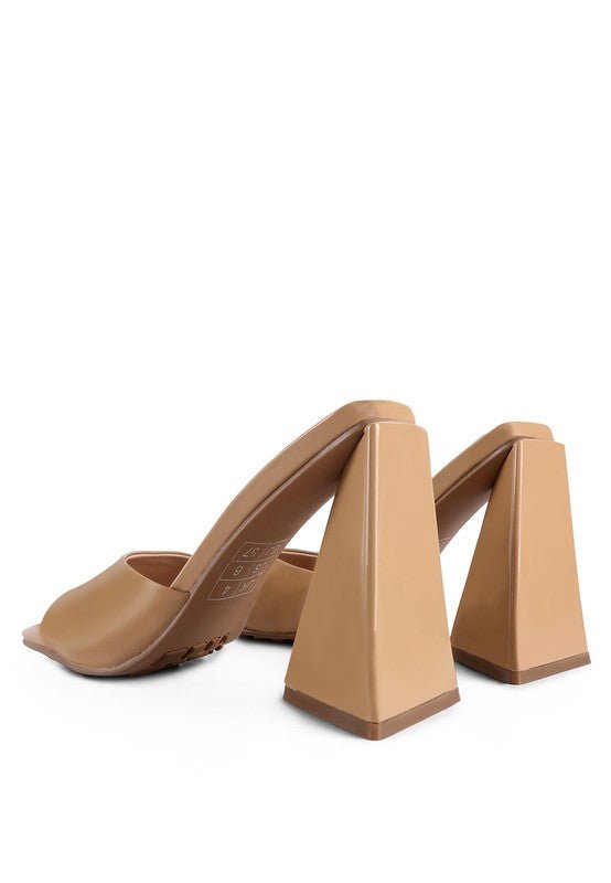 LOVEBUG TRIANGULAR BLOCK HEEL SANDALS - 2000001004001 - Love it Curvy