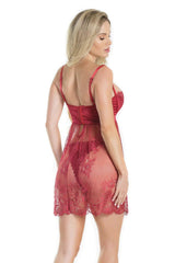 Merlot Enchantment Demi Cup Babydoll (7202) - 7202-MLO-S - Love it Curvy