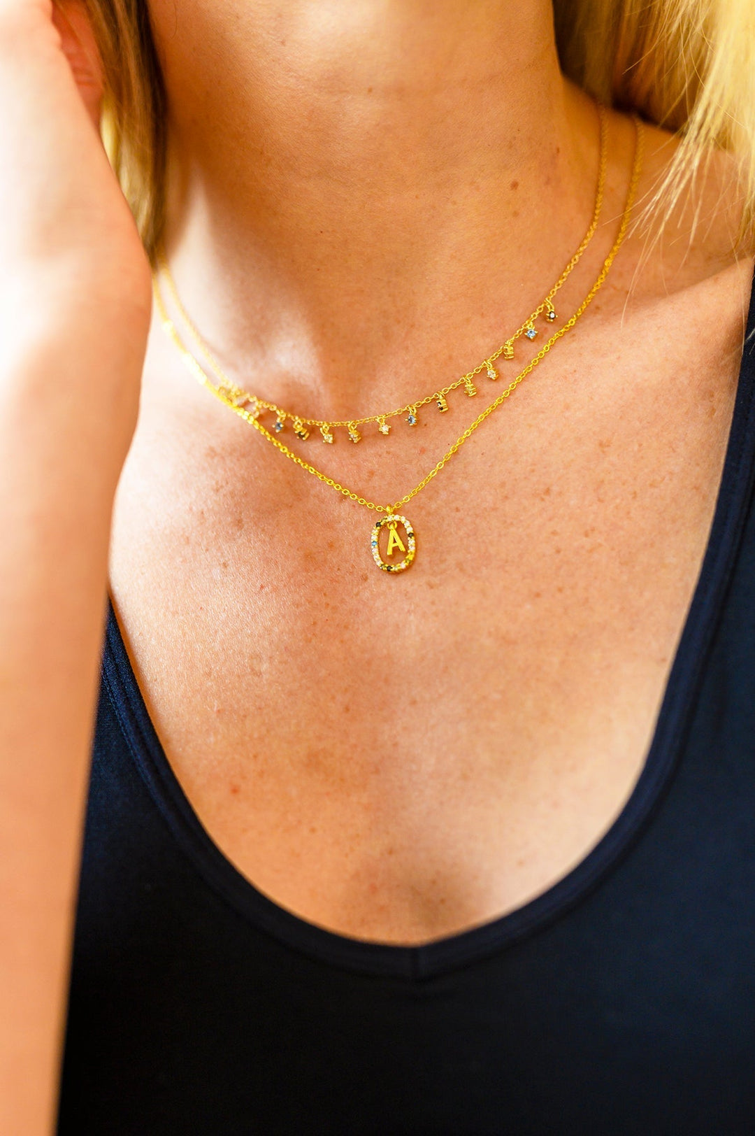 Mi Amor Gold Dipped Initial Necklace - AS5607-01 - Love it Curvy
