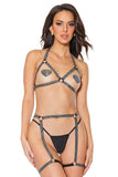 Midnight Shimmer Harness Set (23318) - 23318-SLV-OS - Love it Curvy