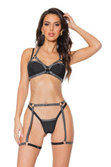 Midnight Shimmer Harness Set (23318) - 23318-SLV-OS - Love it Curvy