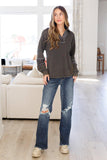 Moonstone Mineral Wash Pullover - AS7765-01 - Love it Curvy