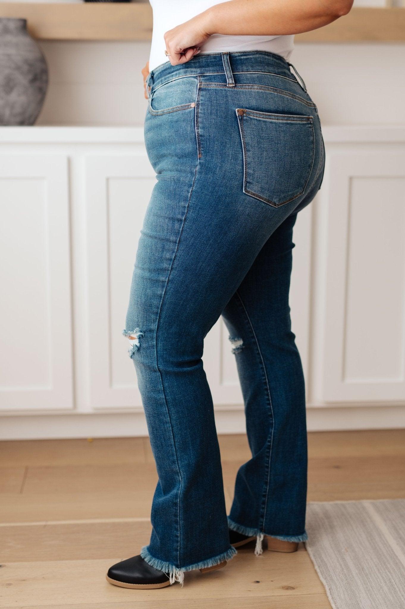 Morgan High Rise Distressed Straight Jeans - AS7019-01 - Love it Curvy