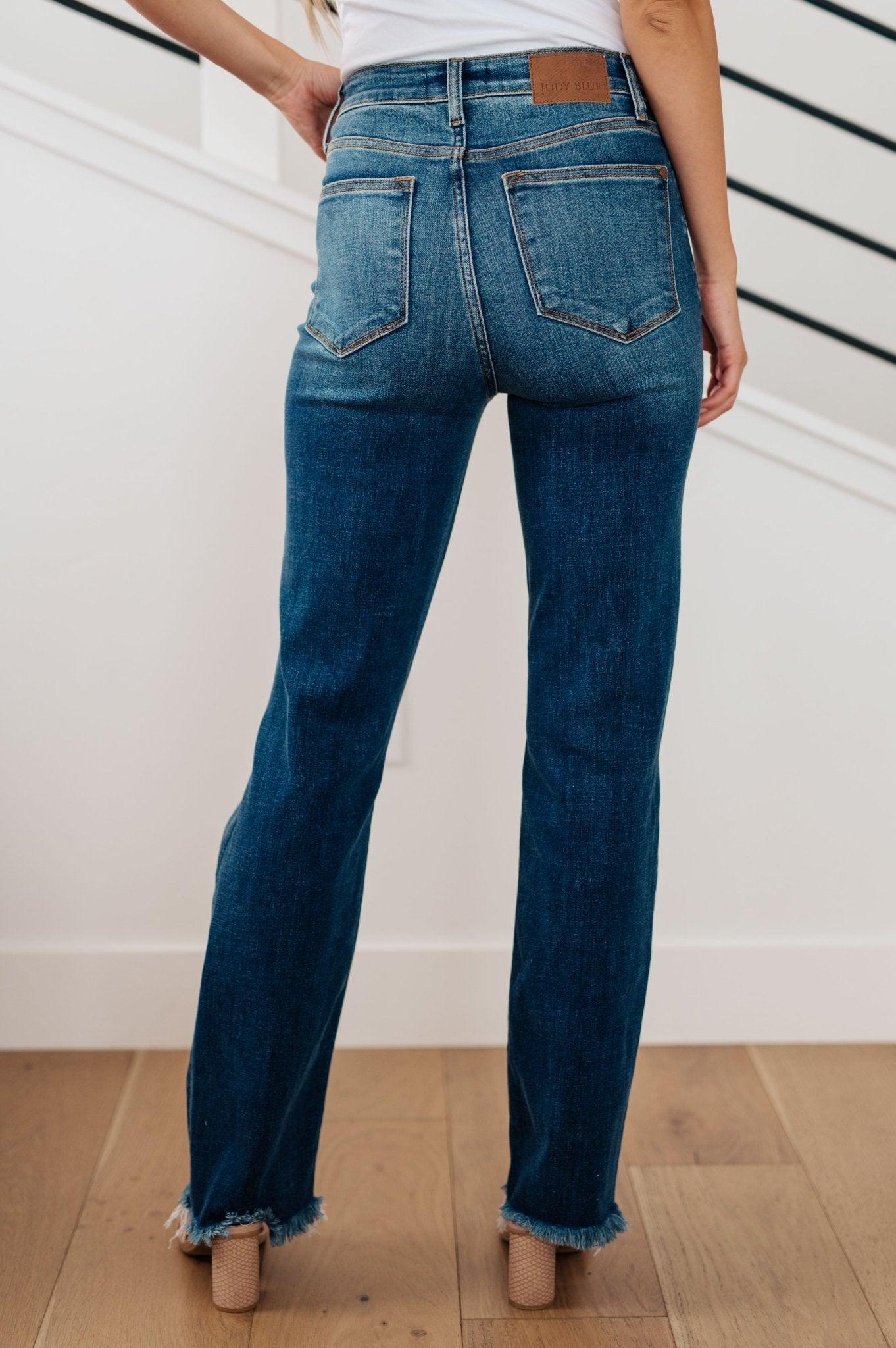 Morgan High Rise Distressed Straight Jeans - AS7019-01 - Love it Curvy