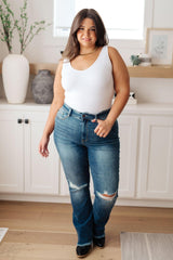 Morgan High Rise Distressed Straight Jeans - AS7019-01 - Love it Curvy