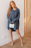 No Trepidation Mineral Wash Shirt Dress - AS7650-01 - Love it Curvy