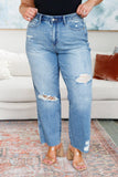 Nora High Rise Rigid Magic Destroy Slim Straight Jeans - AS7433-01 - Love it Curvy