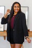 Notting Hill Plaid Lined Blazer in Black - AS5159-01 - Love it Curvy